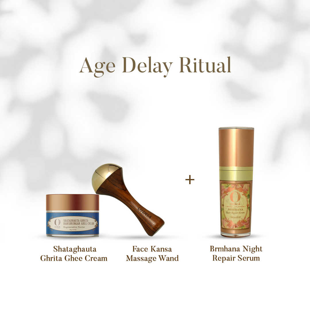 Age Delay Ritual with Shatadhauta Ghrita Harshringar Ghee Cream 