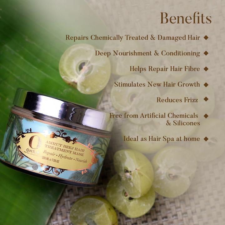 Benefits of Amrut Beej Hair Treatment Mask OHRIA AYURVEDA