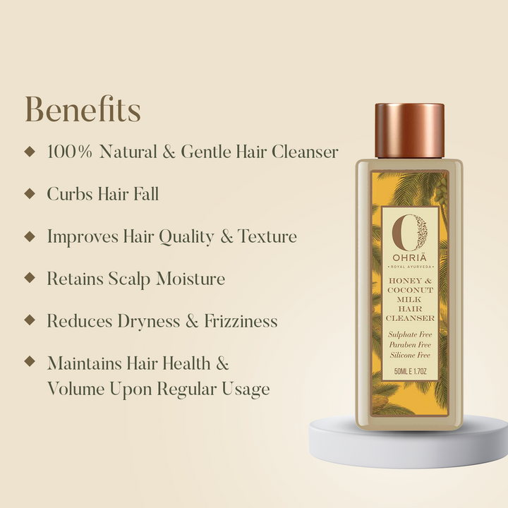 Honey & Coconut Milk Hair Cleanser OHRIA AYURVEDA INDIA