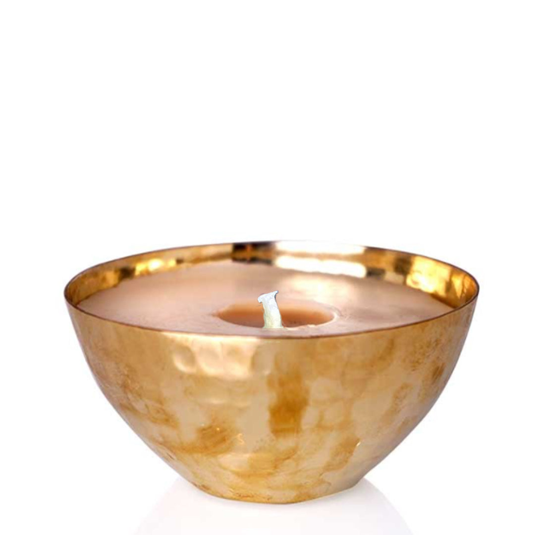 Raatrani & Mint Copper/Brass Luxury Diya Candle OHRIA AYURVEDA INDIA