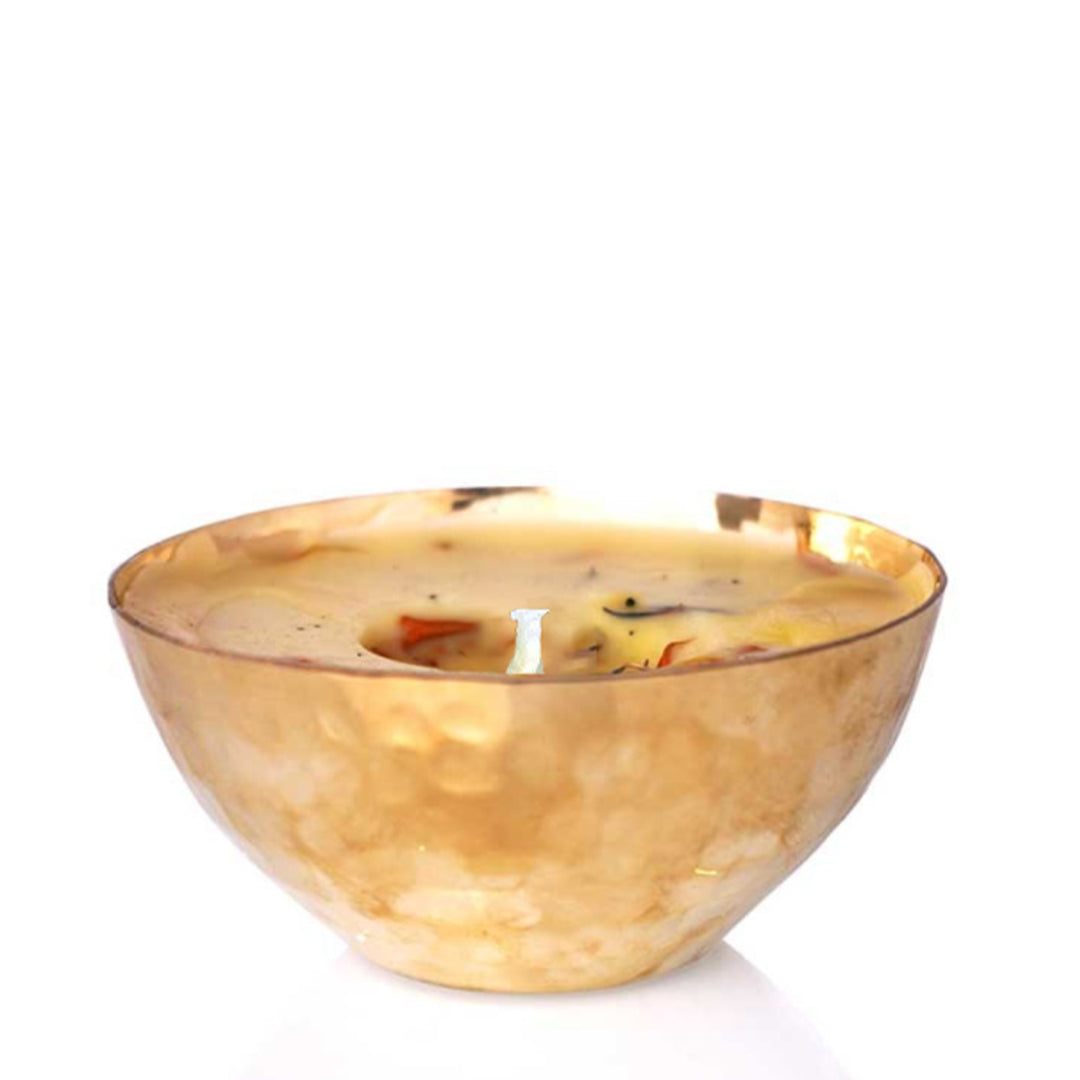 Sandalwood & Kesar Luxury Copper/Brass Diya Candle OHRIA AYURVEDA INDIA